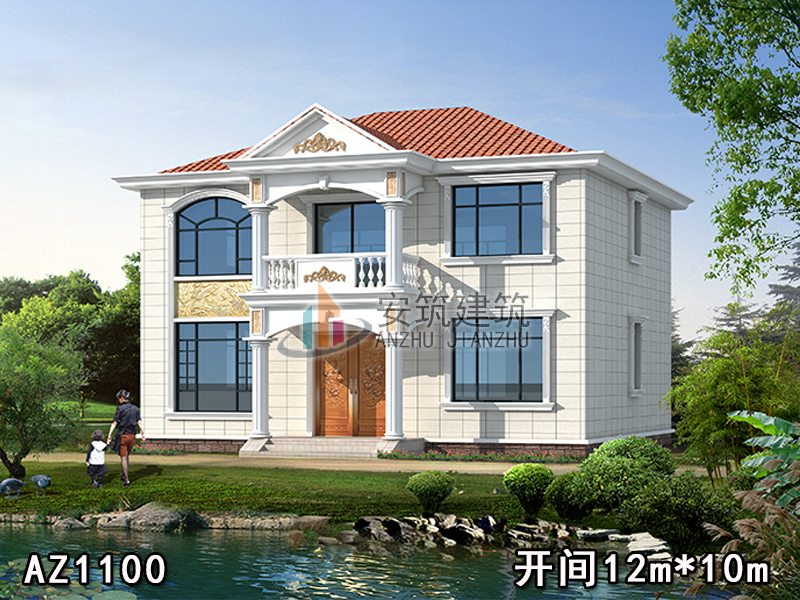 经典欧式精美设计农村别墅 AZ1100