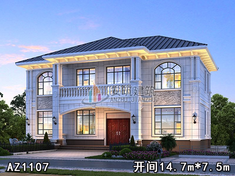 经典美观欧式建筑农村别墅 AZ1107